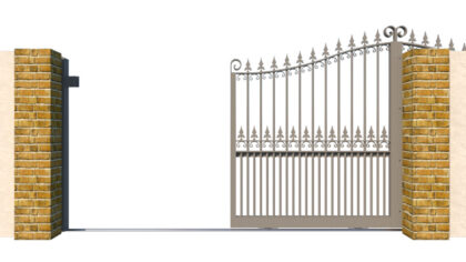 Metal Sliding Gate - The Francombe - opening
