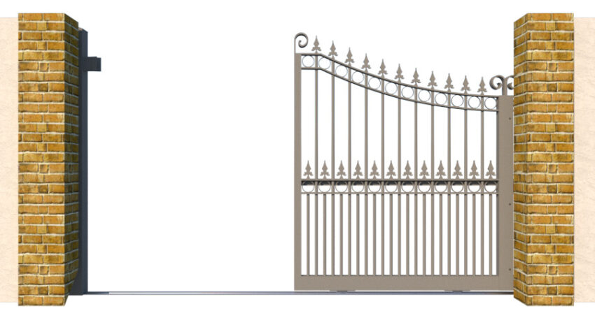 Metal Sliding Gate - The Hertfordshire - open