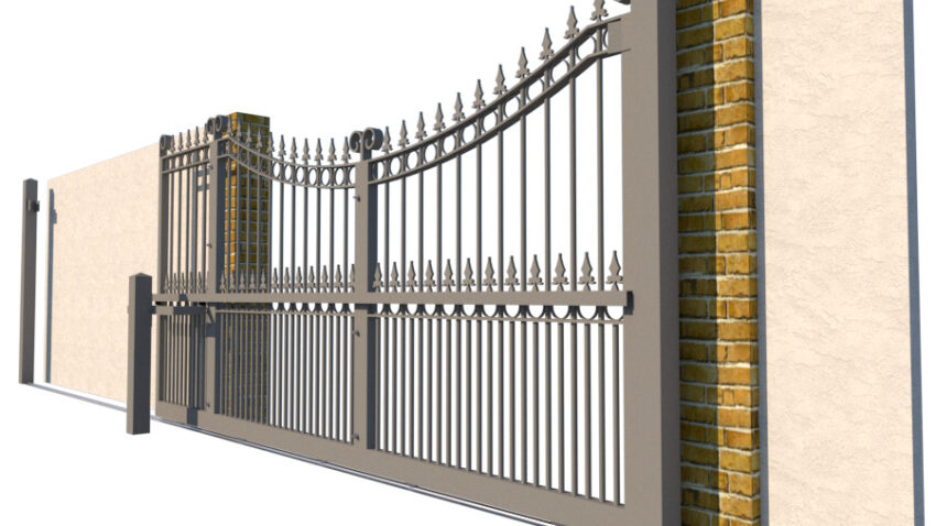 Metal Sliding Gate - The Hertfordshire - side