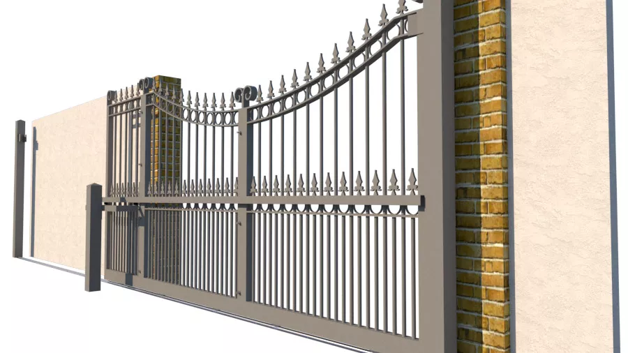 Metal Sliding Gate - The Hertfordshire - side
