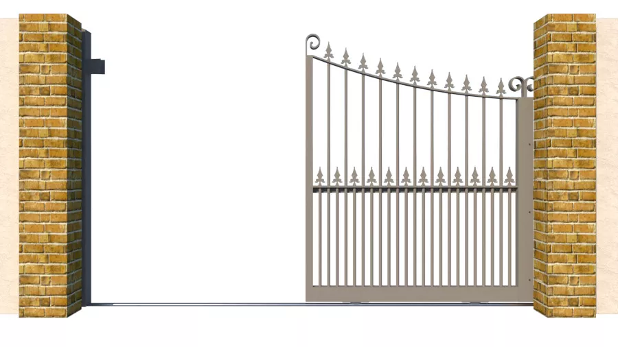 Metal Sliding Gate - The Winchester - open