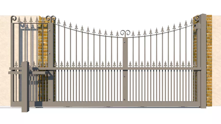 Metal Sliding Gate - The Winchester - rear