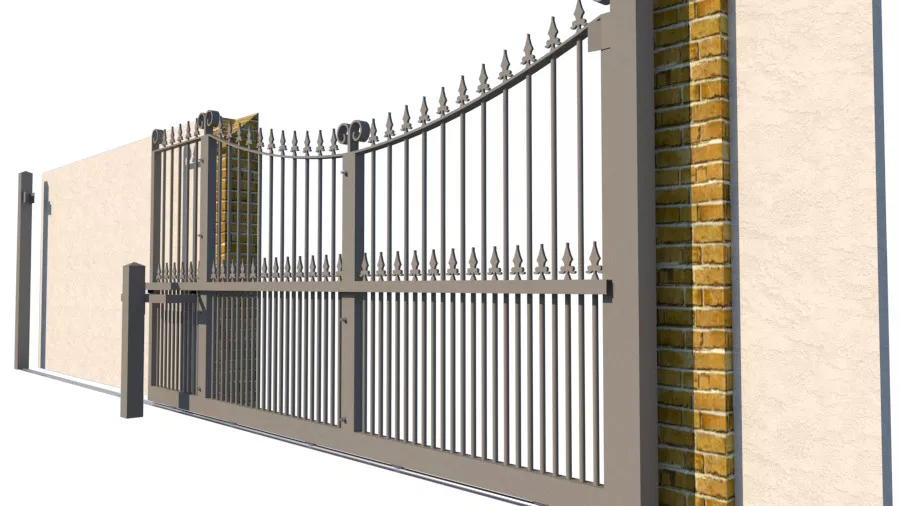 Metal Sliding Gate - The Winchester - side