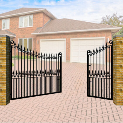 Metal Split Driveway Gate The Chelmsford - opening