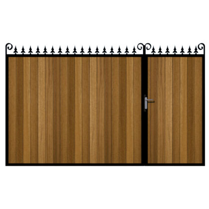 Middleton Iroko Split Driveway Gate