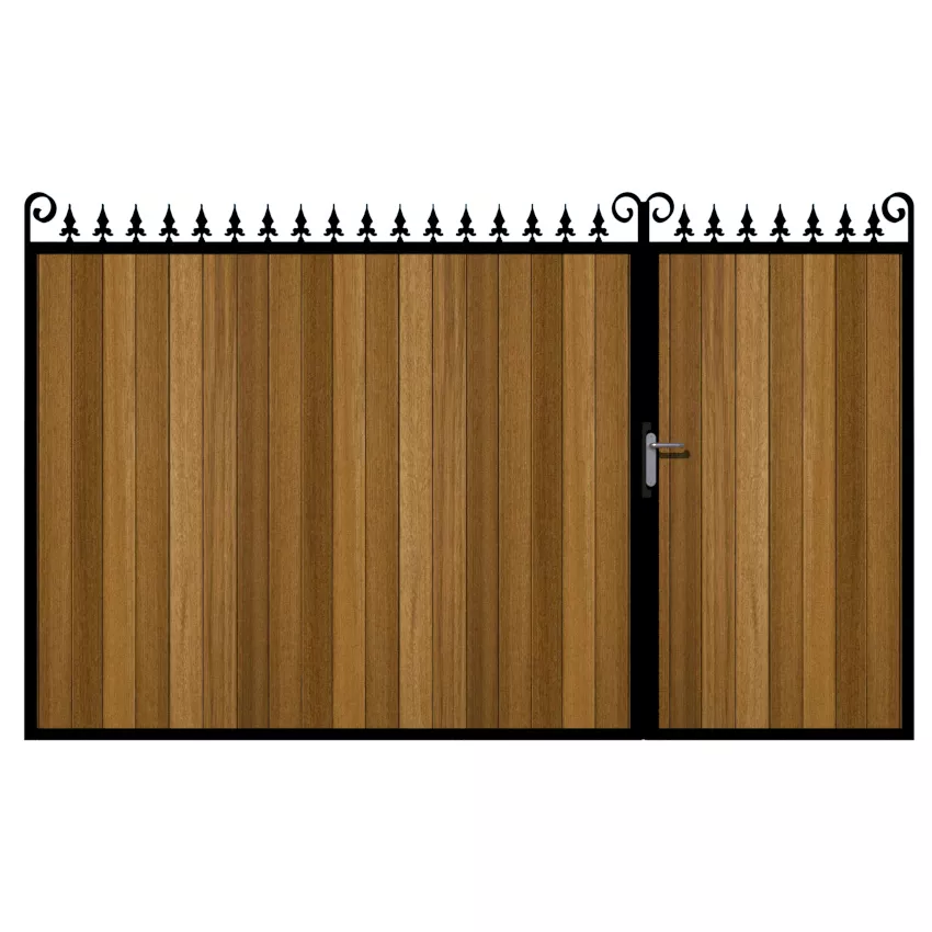Middleton Iroko Split Driveway Gate