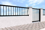 Modern Garden Gate with Railings - The Cheltenham 1