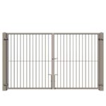 Modern Metal Driveway Gate design - The Cheltenham - rear view