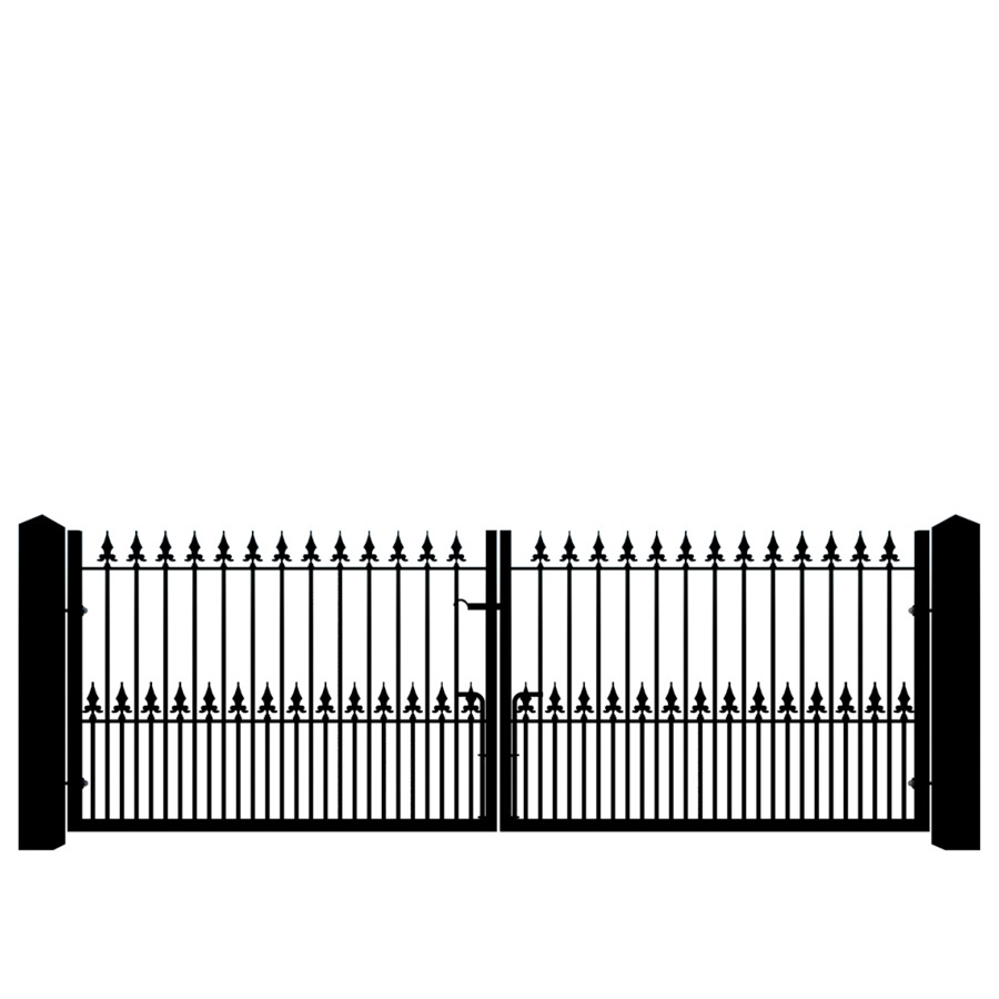 Modern metal driveway gate - The Darlington Low