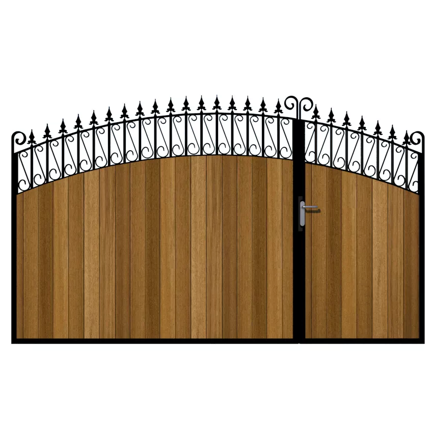 Oxford Iroko Split Driveway Gate