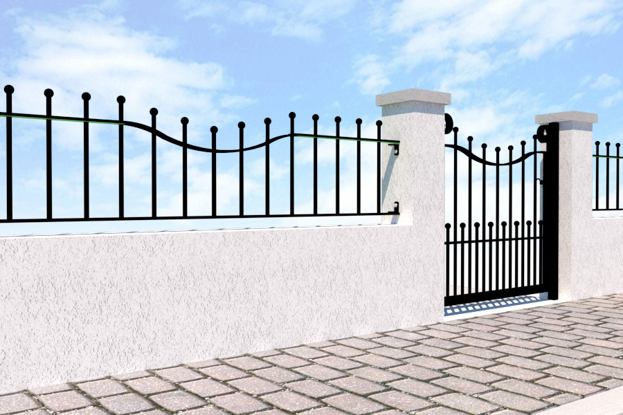 Peacehaven Metal Garden Gate with Railings 2