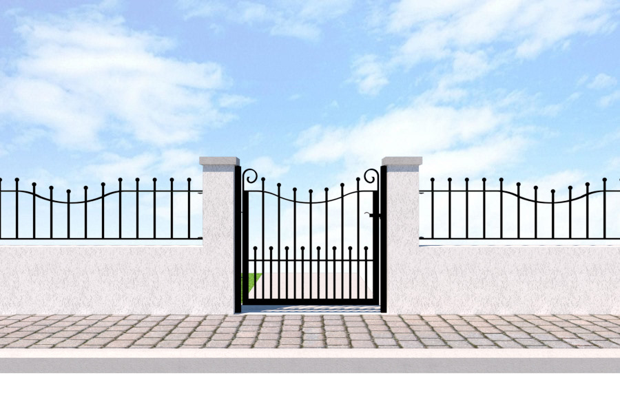 Peacehaven Metal Garden Gate with Railings