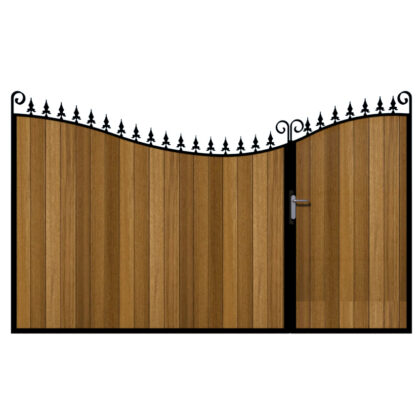 Portsmouth Iroko Split Driveway Gate