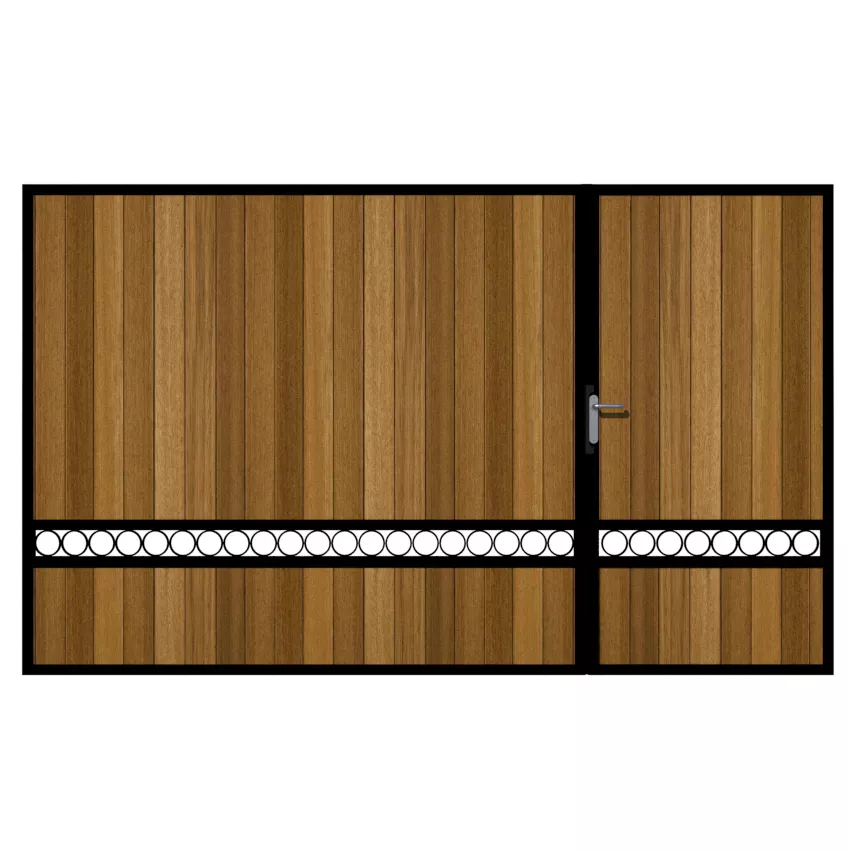 Sandbanks Iroko Split Driveway Gate