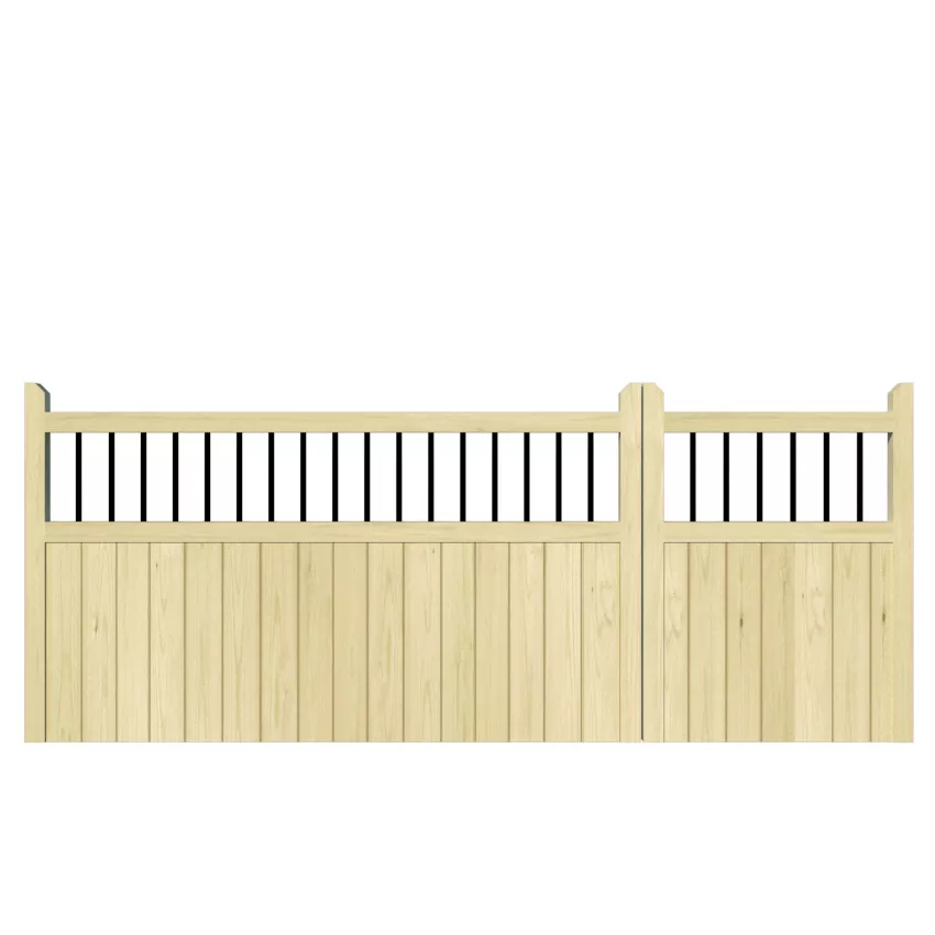 Shrewsbury Low Pine Split Driveway Gate