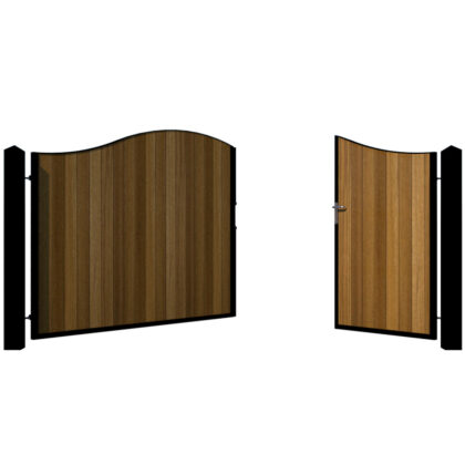 Shropshire Iroko Split Driveway Gate