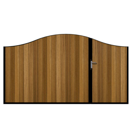 Shropshire Iroko Split Driveway Gate