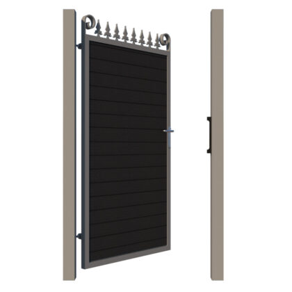 Side Gate - Composite - The Dartford - Anthracite Grey - open