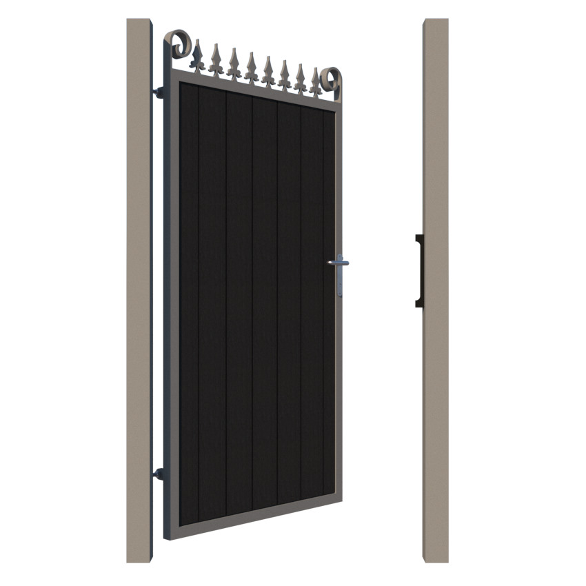 Side Gate - Composite - The Middleton - Anthracite - open