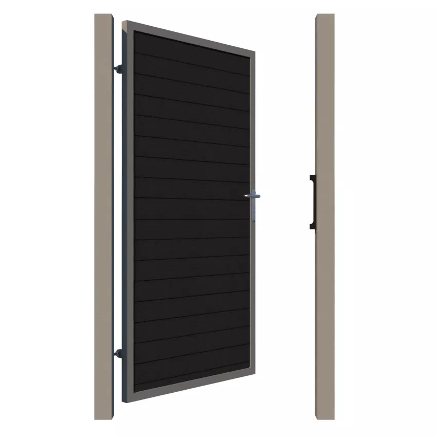 Side Gate - Composite - The Warwickshire - Anthracite - open