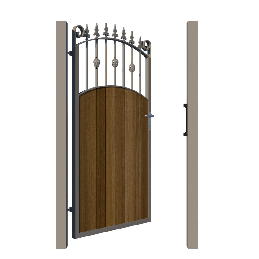 Side Gate - Metal Framed with Timber - The Aberdeen - open