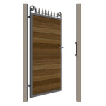 Side Gate - Metal Framed with Timber - The Dartford - opening