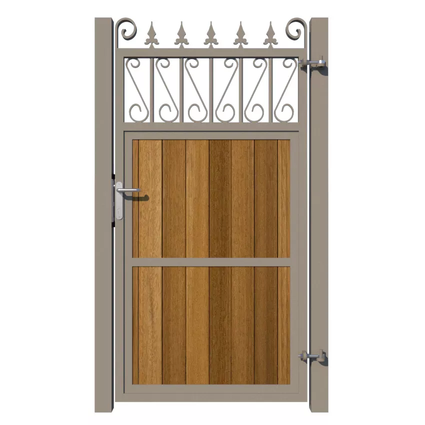 Side Gate - Metal Framed with Timber - The Lemmington - rear