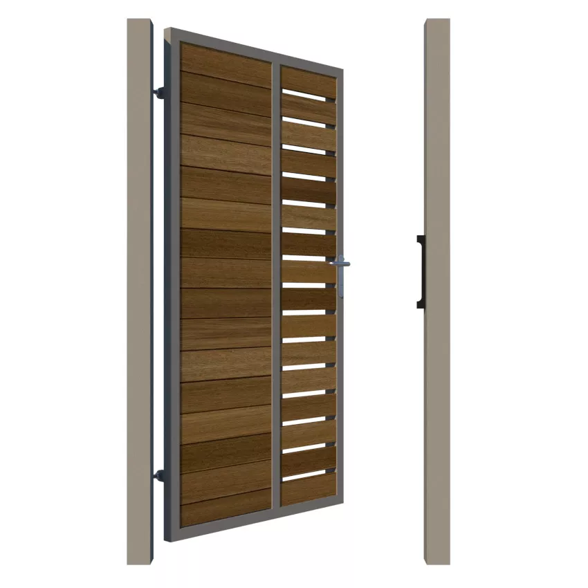 Side Gate - Metal Framed with Timber - The Midhurst - open