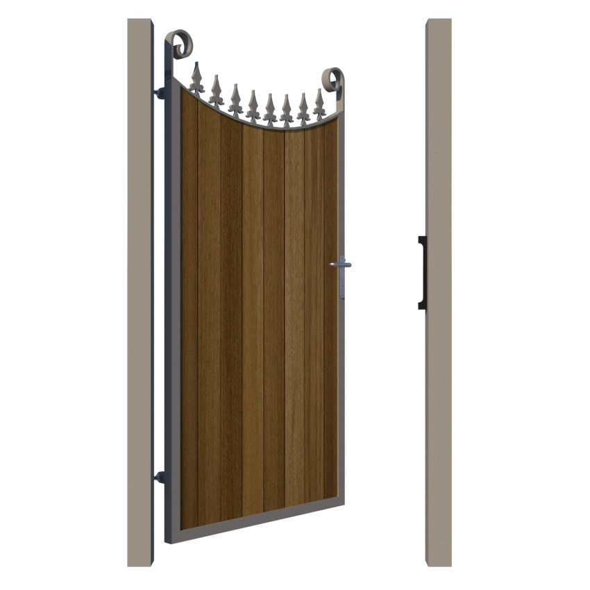 Side Gate - Metal Framed with Timber - The Portsmouth - open