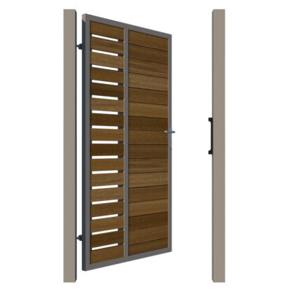 Side Gate - Metal Framed with Timber - The Stamford - open