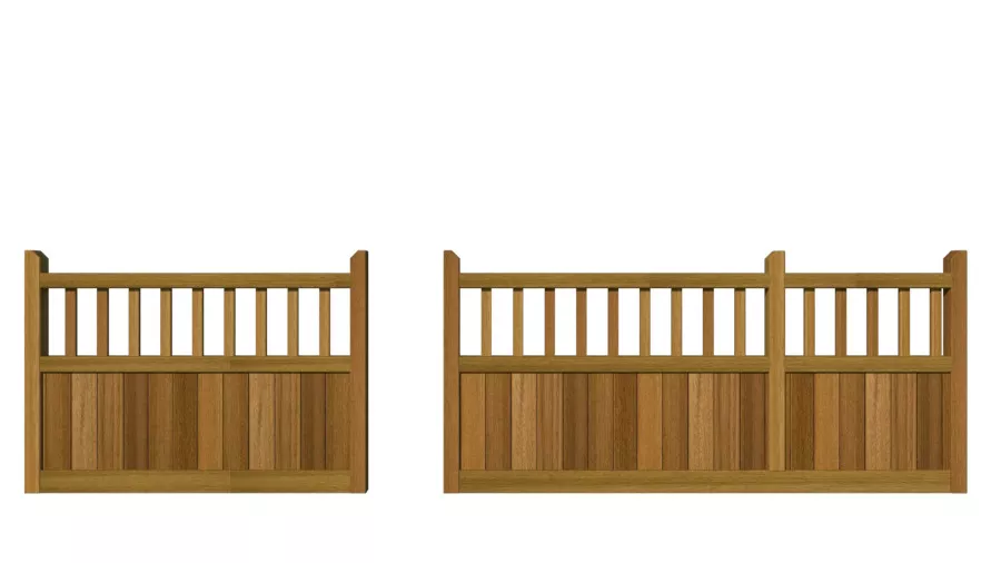 Sliding Gate - Hardwood - The Baywood - split