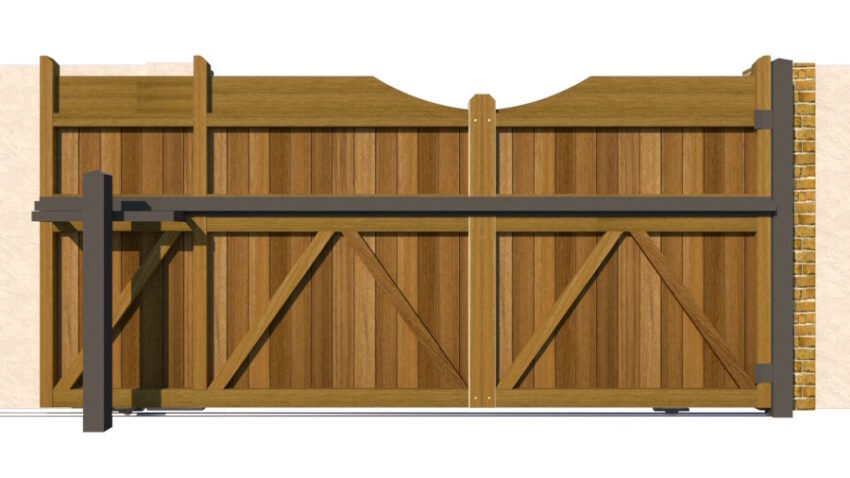 Sliding Gate - Hardwood - The Comptonwood - rear
