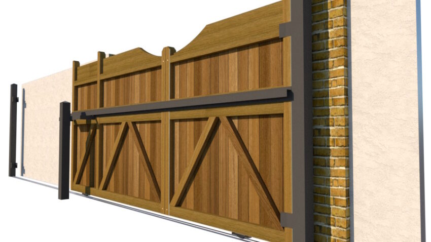 Sliding Gate - Hardwood - The Comptonwood - side