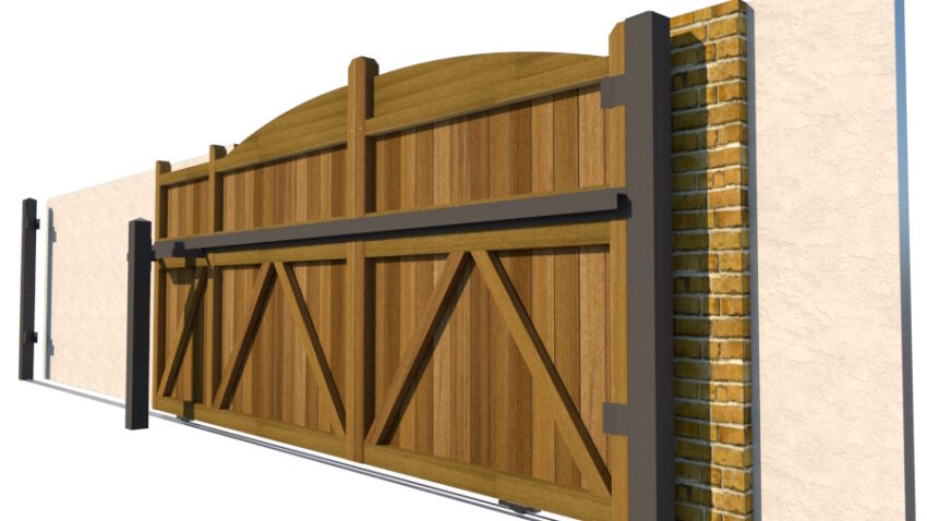 Sliding Gate - Hardwood - The Earlswood - side