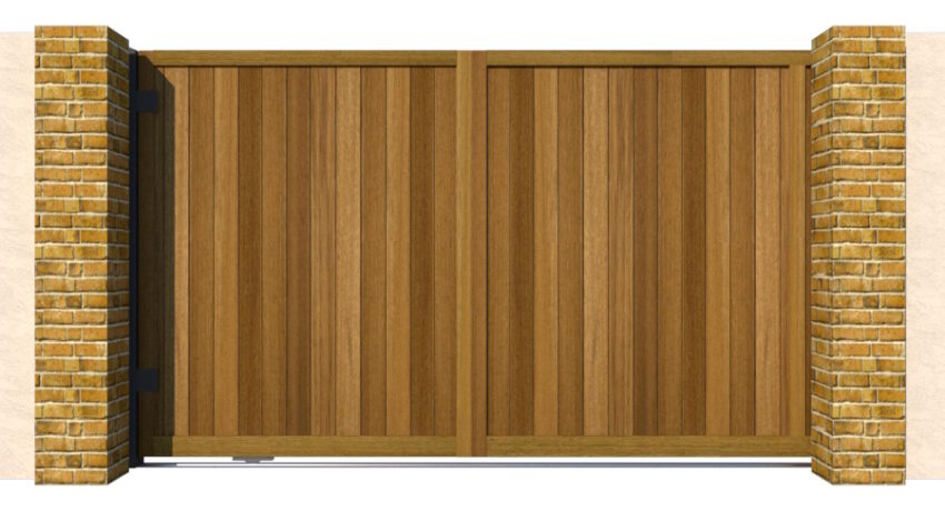 Sliding Gate - Hardwood - The Guildford - closed