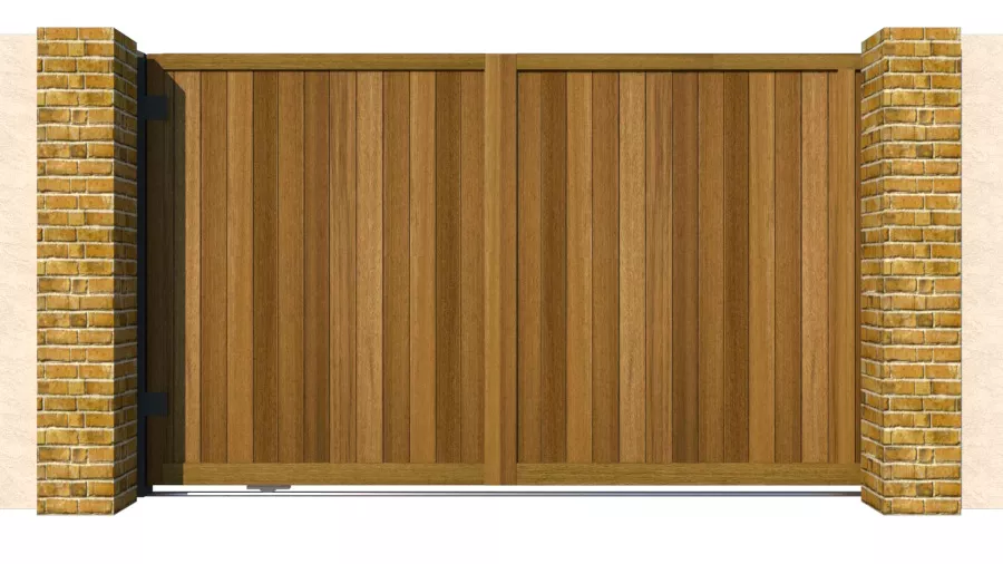 Sliding Gate - Hardwood - The Guildford - closed