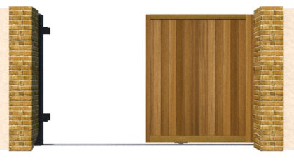 Sliding Gate - Hardwood - The Guildford - open
