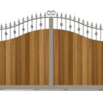 Sliding Gate - Metal Framed with Timber - The Aberdeen - closed