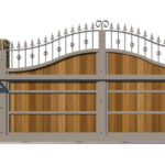 Sliding Gate - Metal Framed with Timber - The Aberdeen - rear