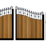 Sliding Gate - Metal Framed with Timber - The Aberdeen - split