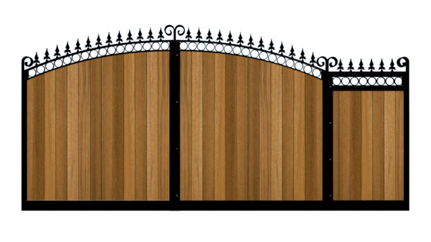 Sliding Gate - Metal Framed with Timber - The Bath