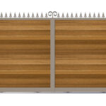 Sliding Gate - Metal Framed with Timber - The Dartford - closed