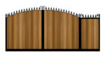 Sliding Gate - Metal Framed with Timber - The Dorchester