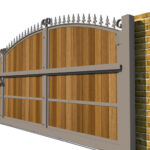 Sliding Gate - Metal Framed with Timber - The Dorchester - side