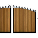 Sliding Gate - Metal Framed with Timber - The Dorchester - split