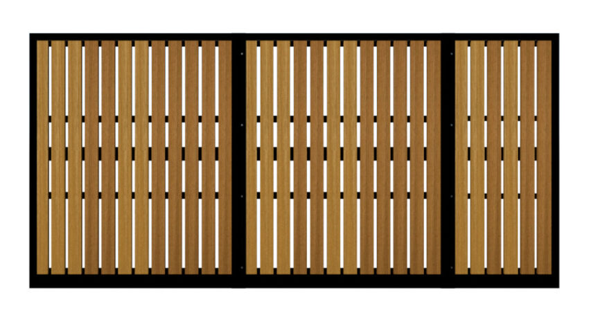 Sliding Gate - Metal Framed with Timber - The Henley