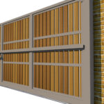Sliding Gate - Metal Framed with Timber - The Henley - side