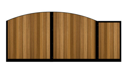 Sliding Gate - Metal Framed with Timber - The Kent