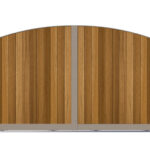 Sliding Gate - Metal Framed with Timber - The Kent - closed