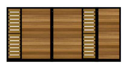 Sliding Gate - Metal Framed with Timber - The Malvern